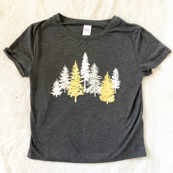 stars above Tops - Winter Scene Evergreen Tee